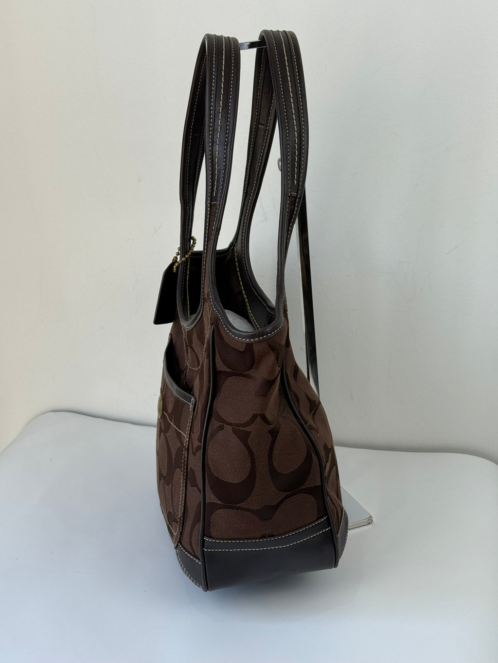 Vintage Coach Brown Ergo Shoulder Bag Coach Signature Handbag 00s Y2K