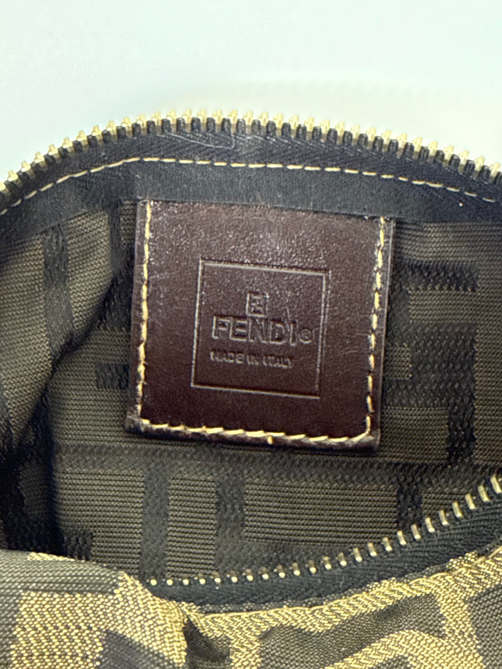 Vintage Fendi Zucca Mini Baguette Bag Brown and Black Canvas Fendi Handbag 00s Y2K