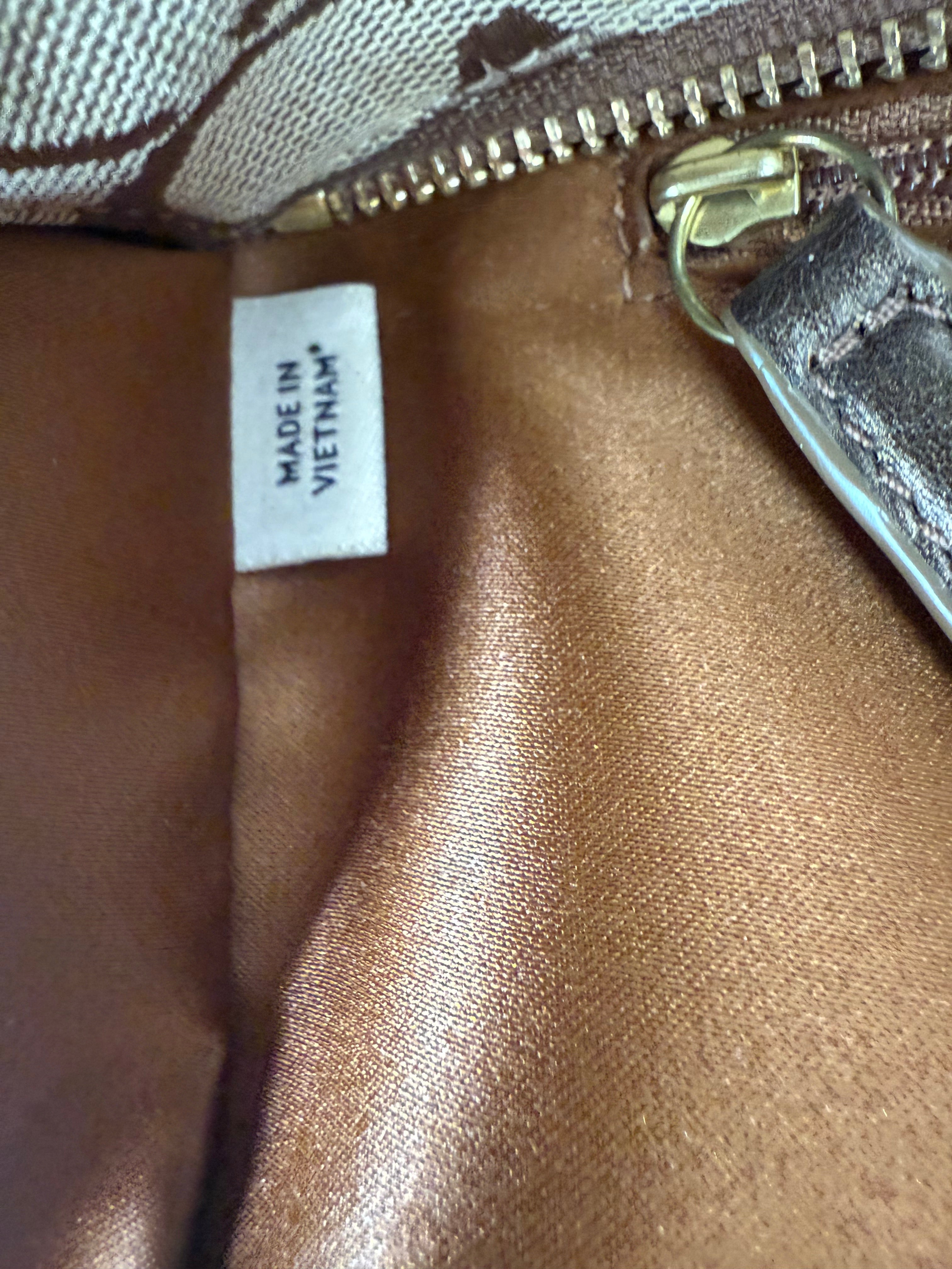 Vintage Coach Signature Taylor Tote Bag Camel Brown Coach Canvas Shoulder Bag Y2K