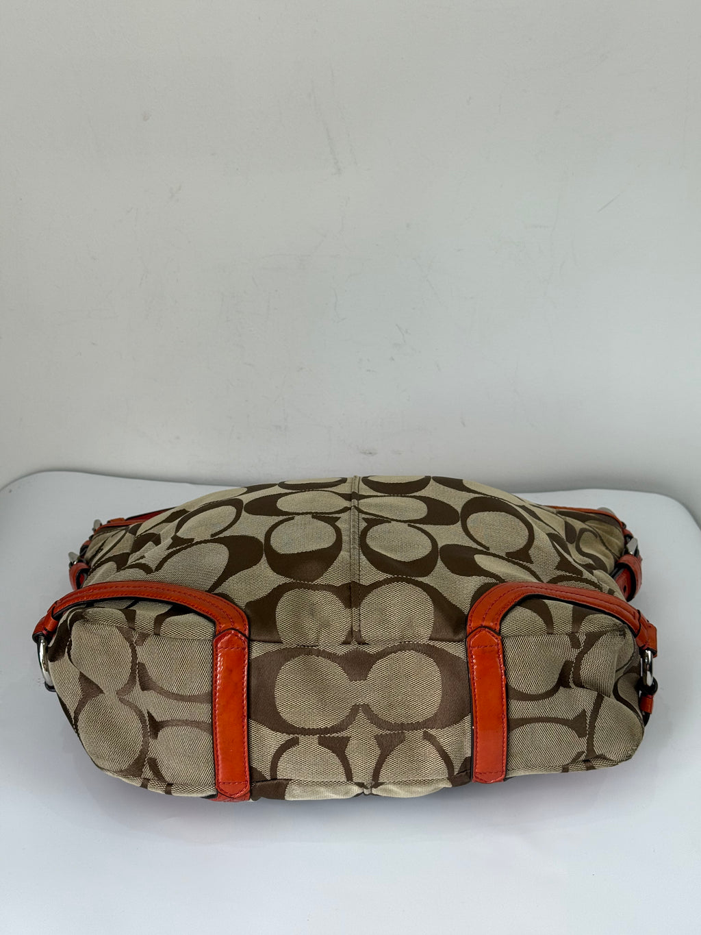 Vintage Coach Katarina Hobo Bag Brown & Orange Signature Shoulder Bag 00s Y2K