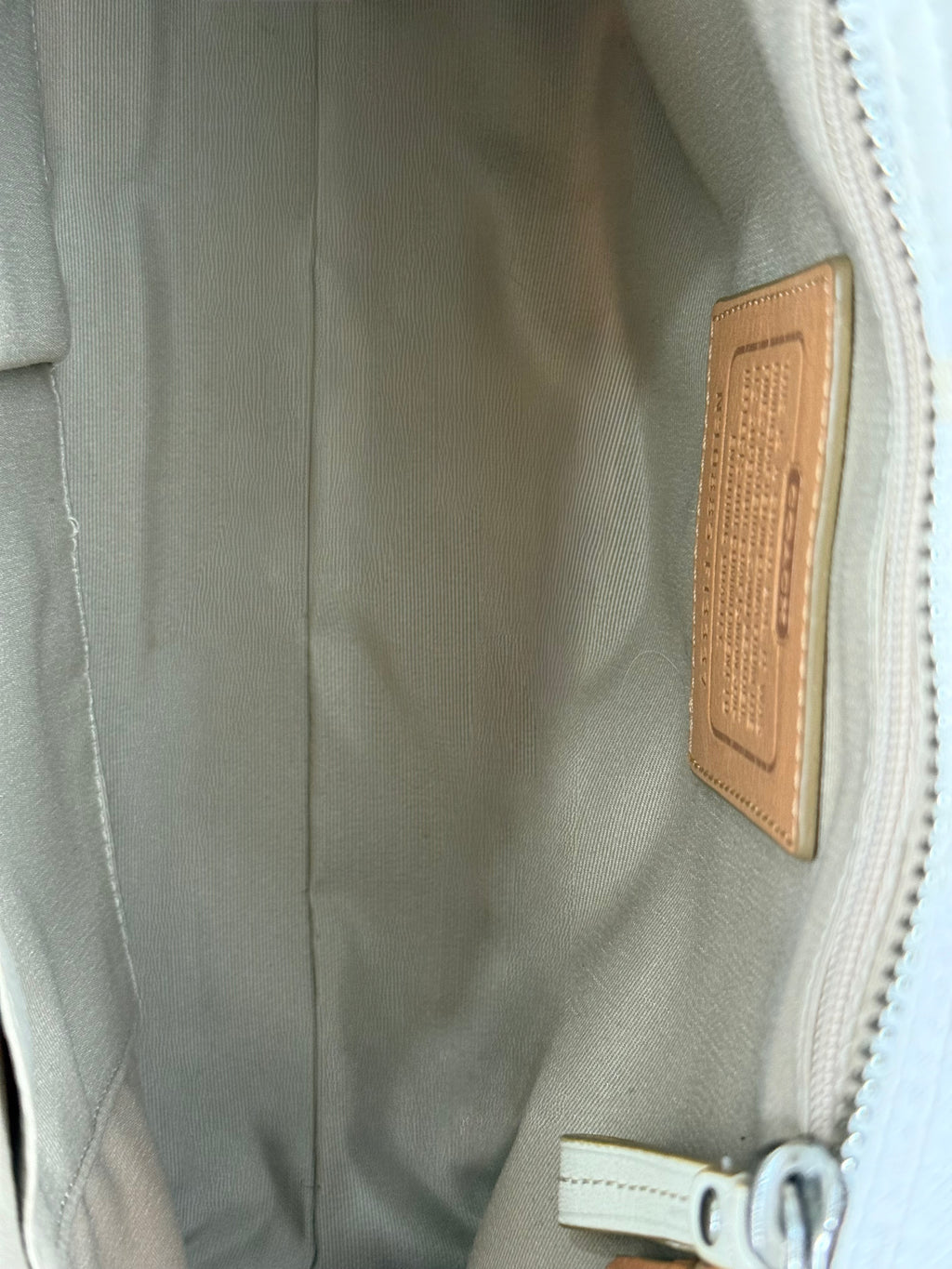 Vintage Coach Hampton Tote Bag Coach White/Tan Signature Y2K Handbag