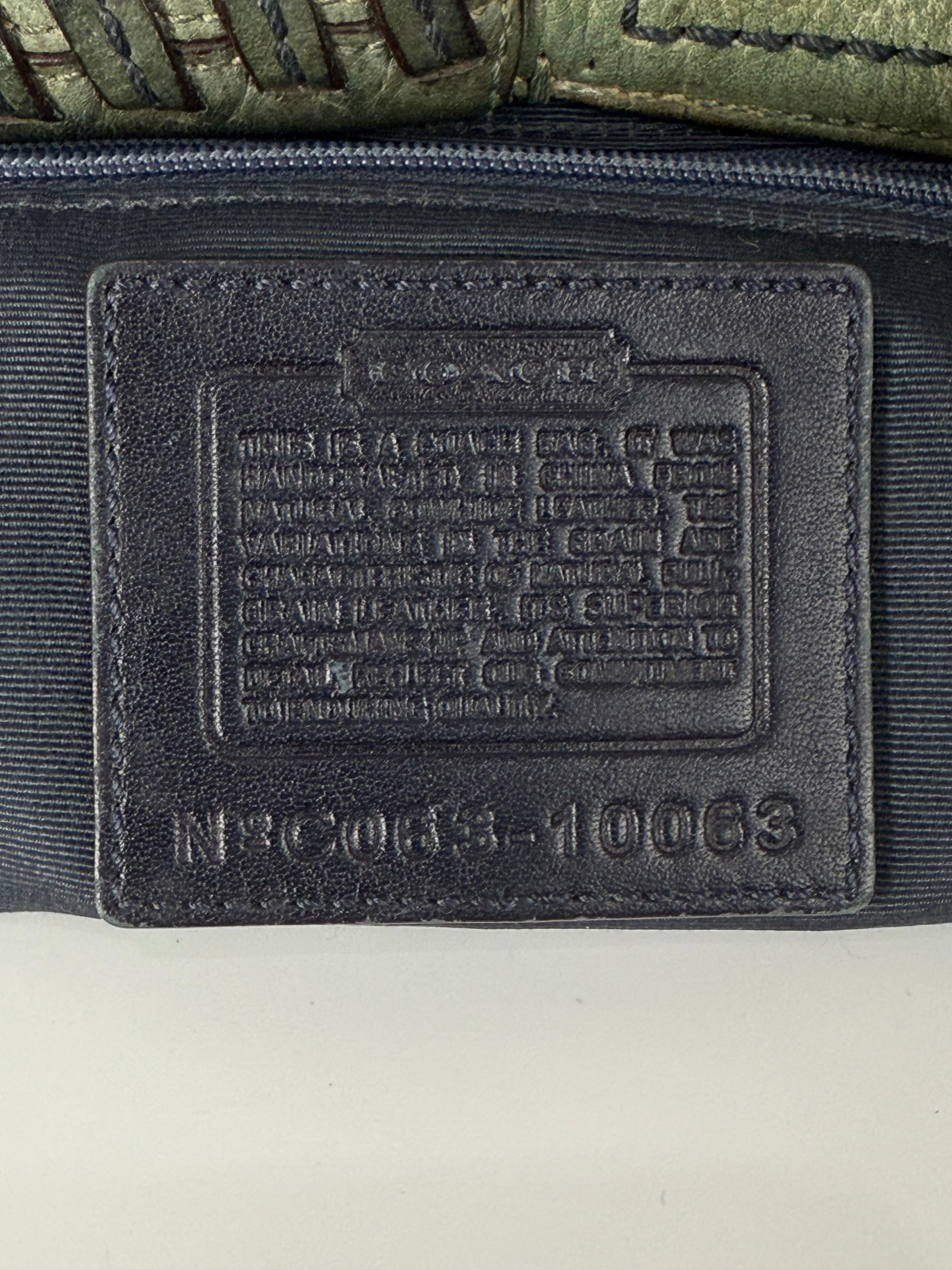 Vintage Coach Mia Studded Hobo Bag Coach Blue Leather Y2K HandBag
