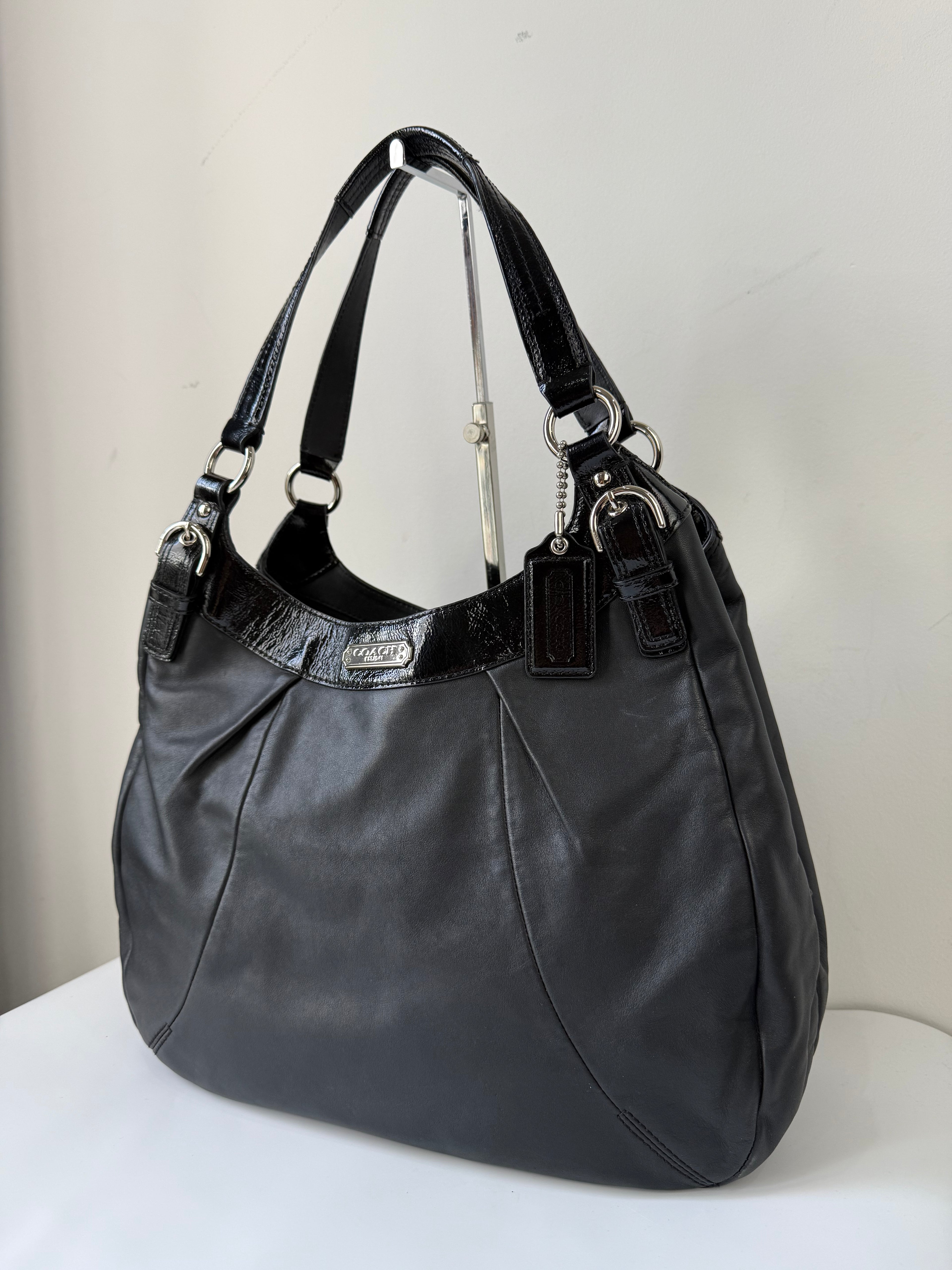 Vintage Coach Soho Hobo Bag Coach Black Leather Shoulder Bag 00s Y2K