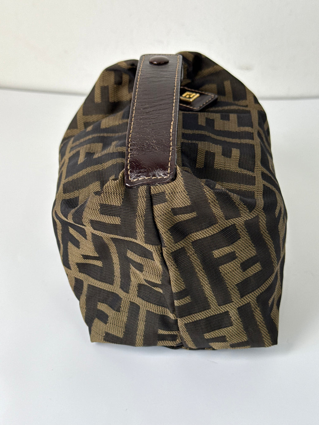 Vintage Fendi Zucca Mini Baguette Bag Brown and Black Canvas Fendi Handbag 00s Y2K