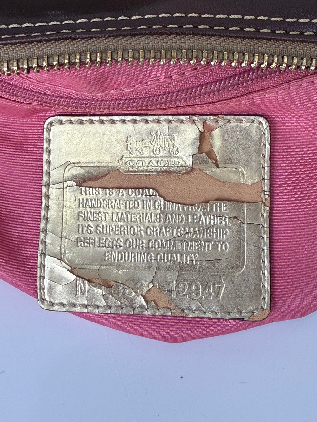 Vintage Beige Coach Optic Signature Madison Sabrina Satchel Bag 00s Coach Y2K Handbag
