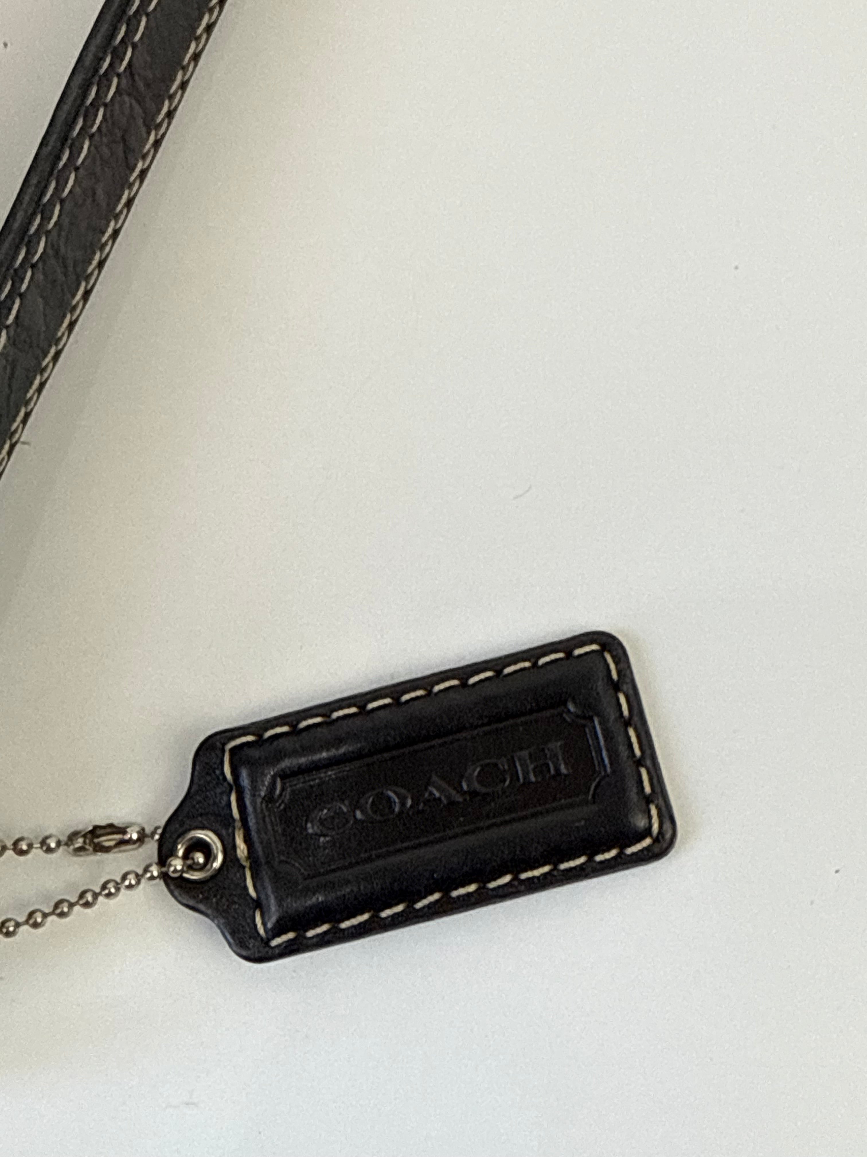 Vintage Coach Zoe Optic 2 Way Bag Black Signature Canvas Handbag 00s Y2K
