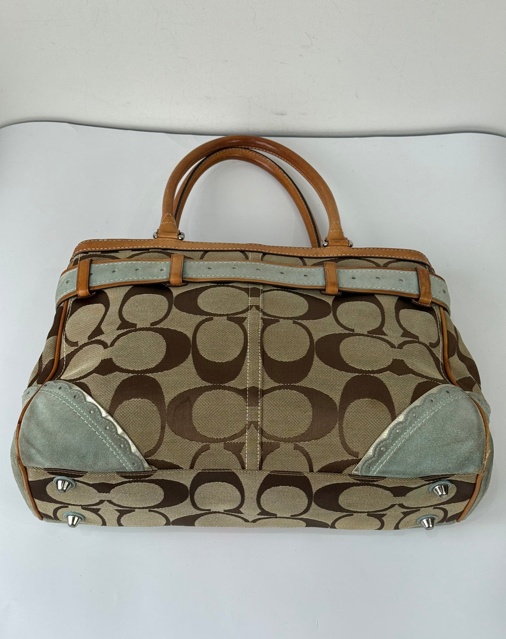 Super Rare Vintage Coach Signature Fish & Coral Appliqué Bag Coach Hampton Leather Satchel Handbag 00s Y2K