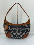 Vintage Coach Denim Ergo Soho Shoulder Bag Coach Blue Signature Handbag 00s Y2K