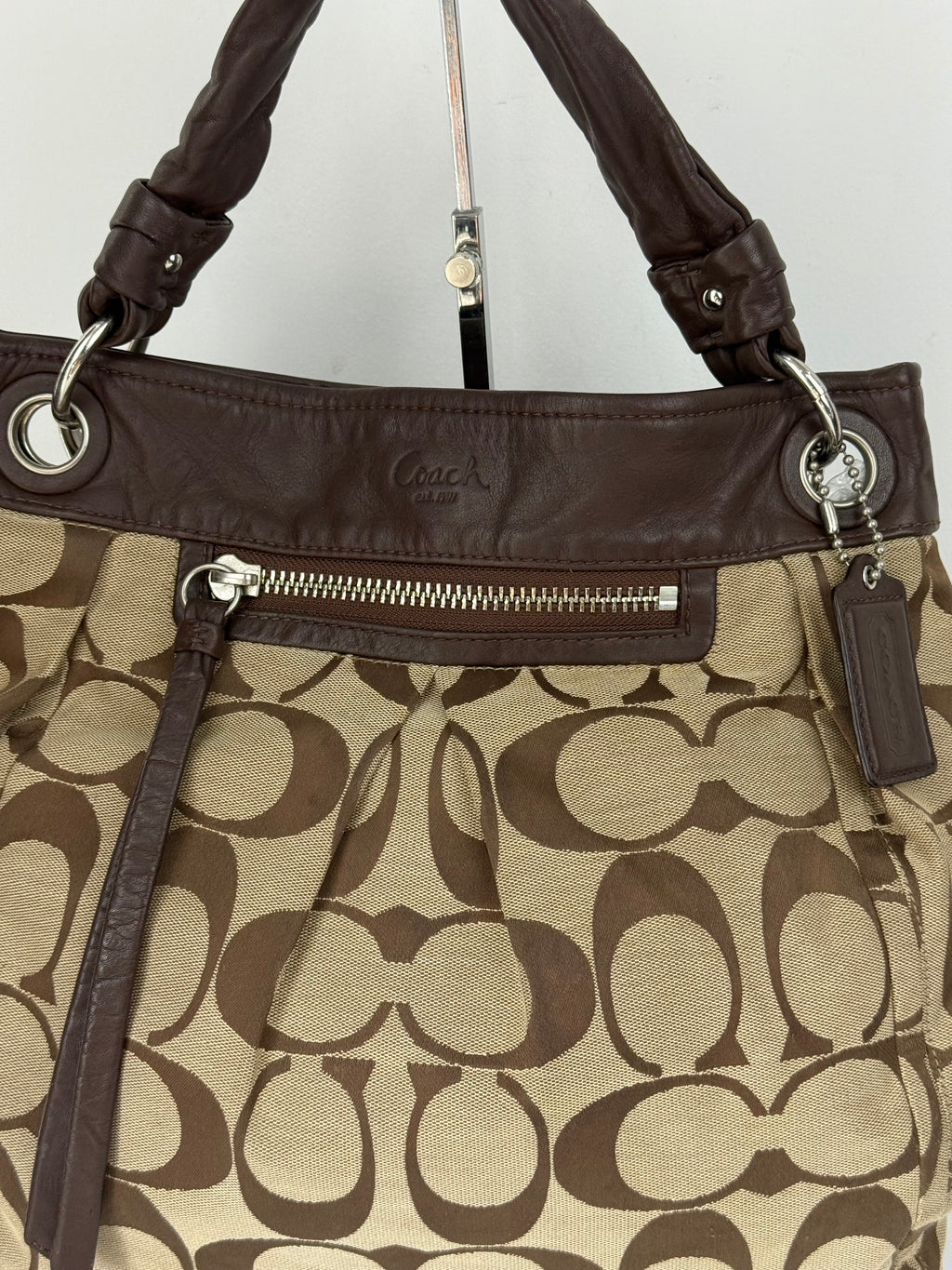 Vintage Coach 2-Way Shoulder Bag Coach Brown/Beige Signature Y2K HandBag