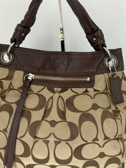 Vintage Coach 2-Way Shoulder Bag Coach Brown/Beige Signature Y2K HandBag