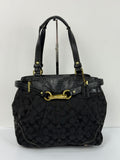Vintage Coach Hampton Signature Tote Bag Black Coach Canvas HandBag 00s Y2K