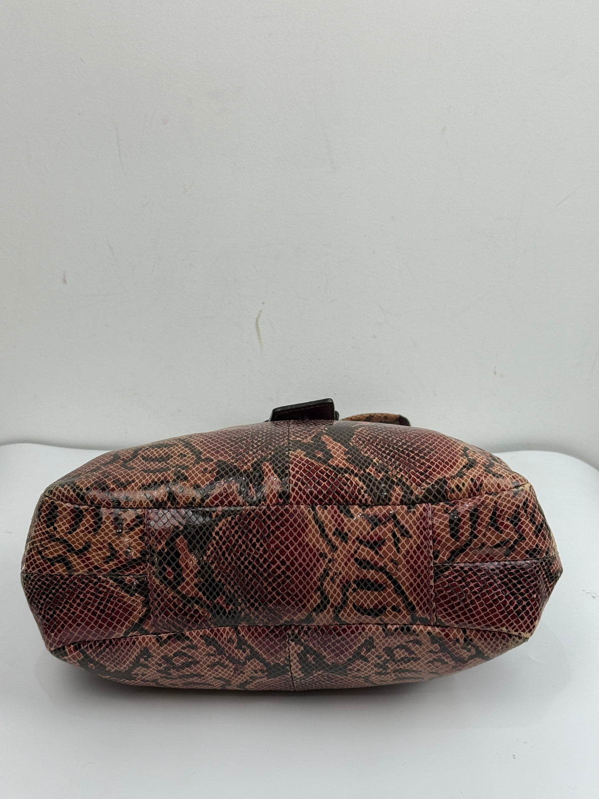 Vintage Coach Soho Lynn Python Inspired Leather Bag Hobo Bag 00s Y2K