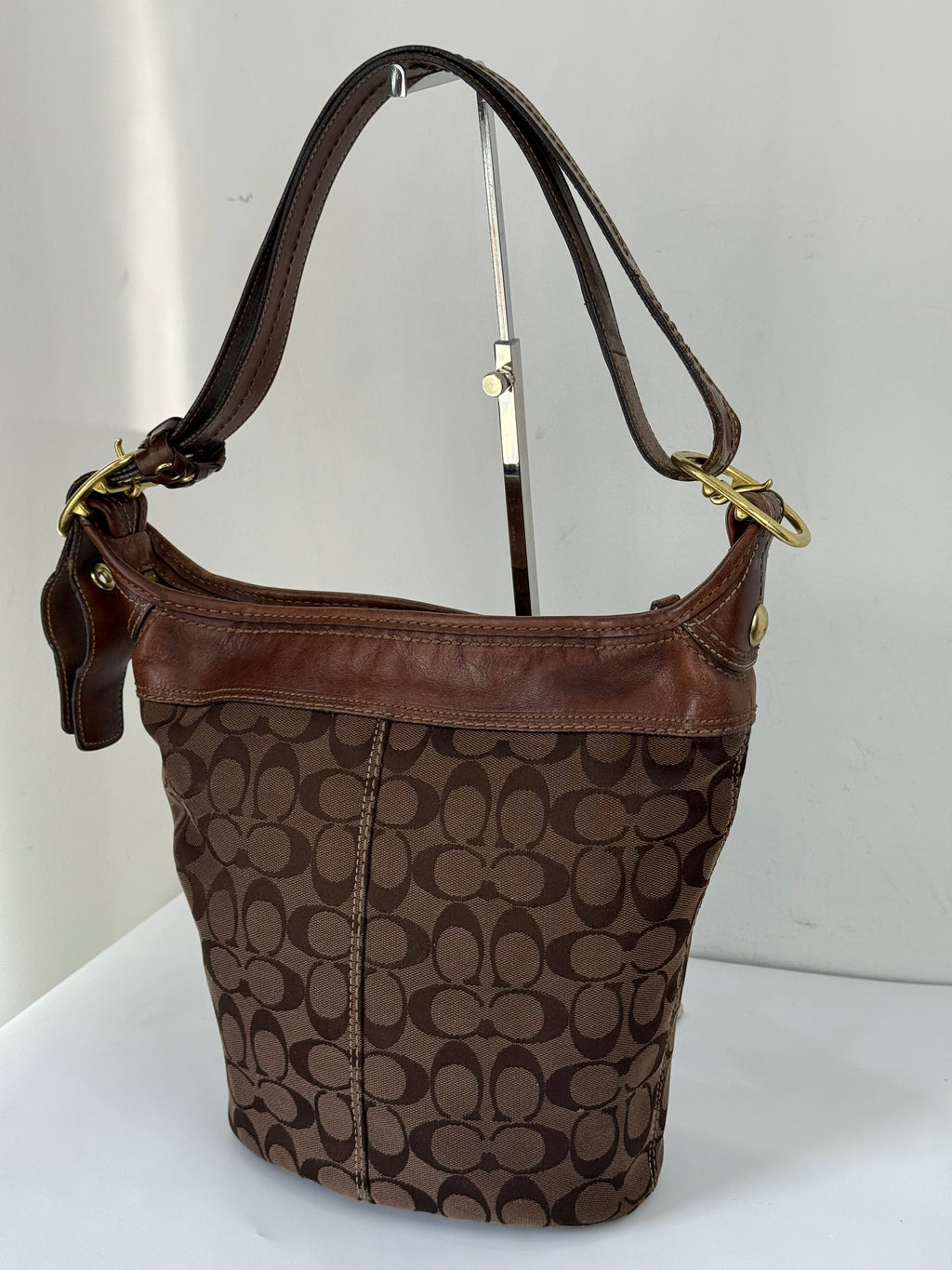 Vintage Coach Bleecker Brown Bucket Bag Coach Signature Y2K Shoulder Bag