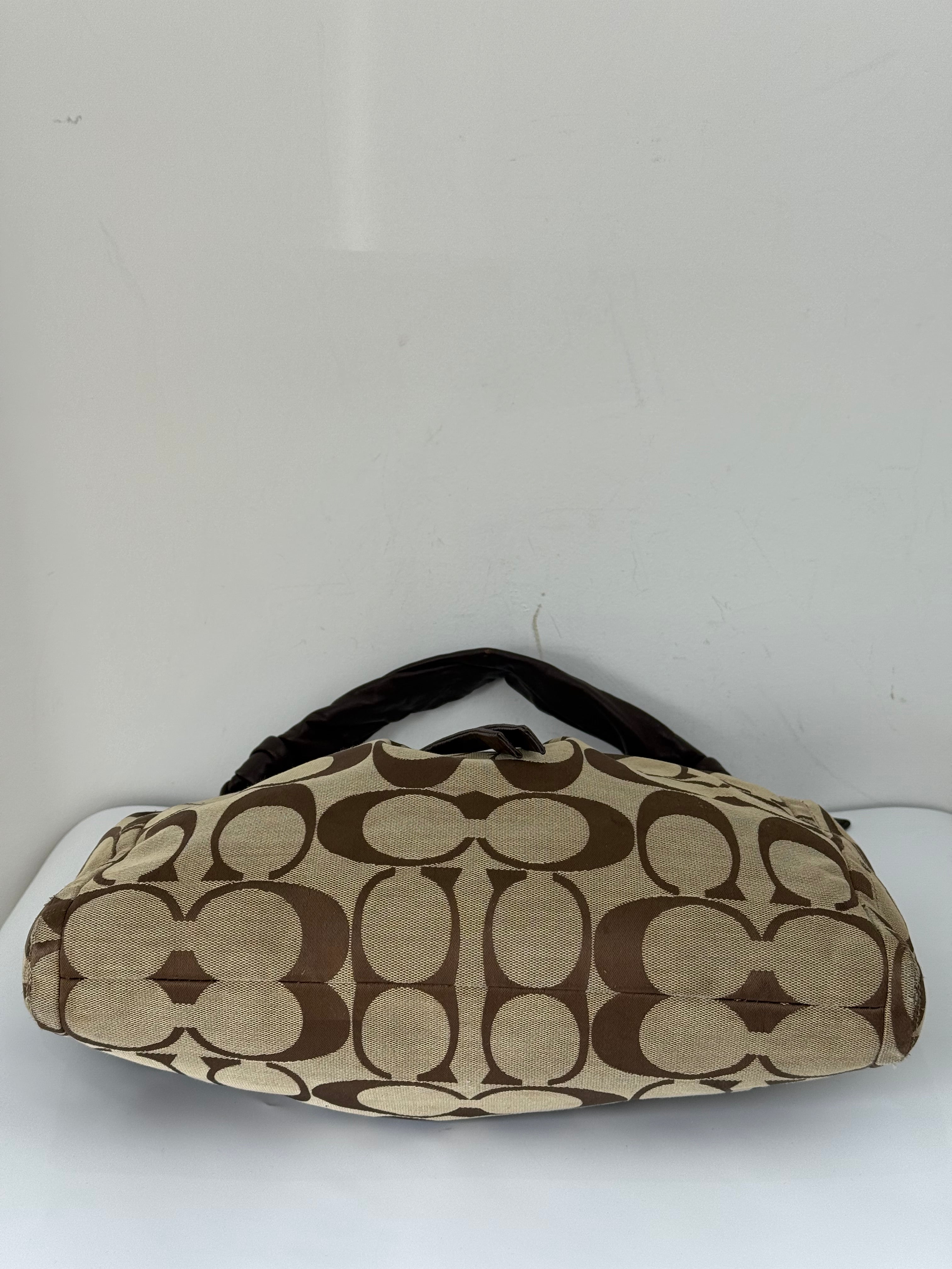 Vintage Coach 2-Way Shoulder Bag Coach Brown/Beige Signature Y2K HandBag
