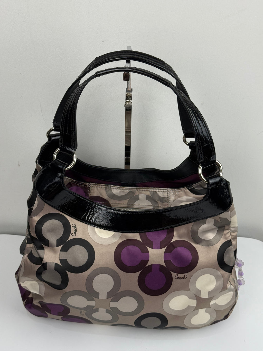 Vintage Coach Soho Lynn Shoulder Bag Optic Print Signature Hobo Bag 00s Y2K