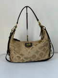 Vintage Coach Signature Madison Maggie Hobo 2 Way Bag Brown & Beige Shoulder Bag 00s Y2K