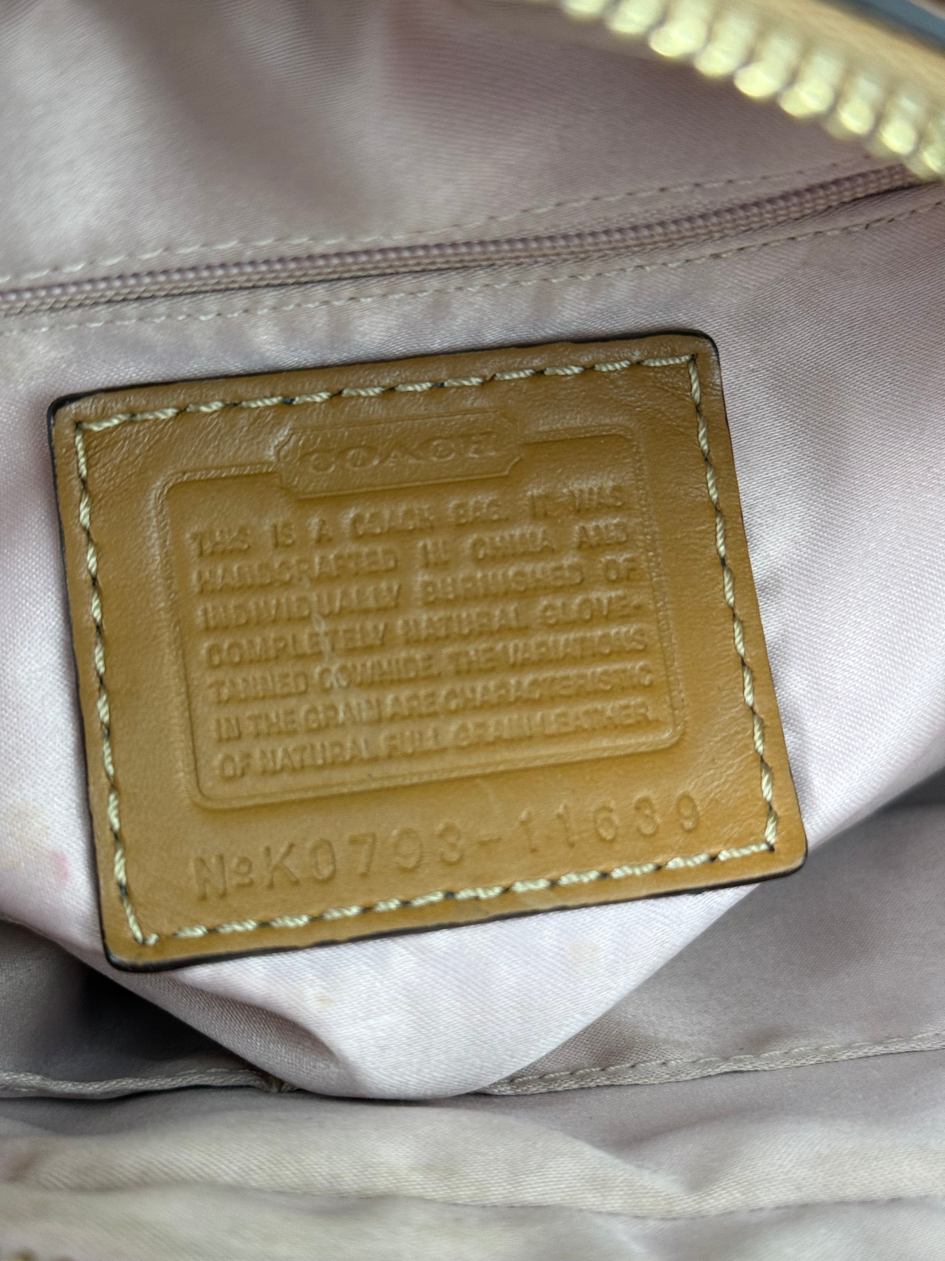 Vintage Coach Hampton Turn-lock Bag Coach Brown/Tan Leather Y2K HandBag