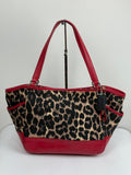 Vintage Coach Ocelot Leopard Print Park Tote Bag Canvas Handbag 00s Y2K