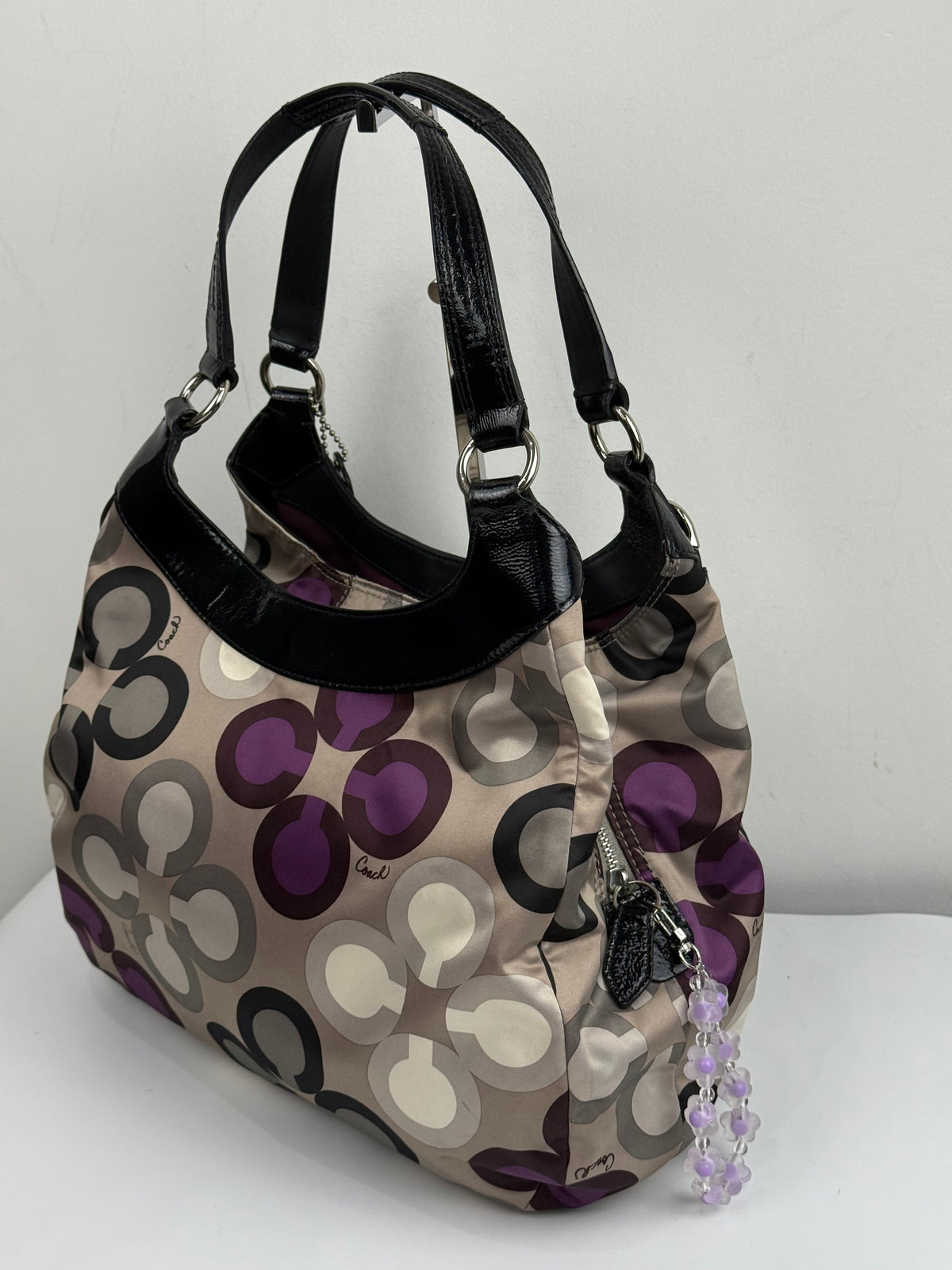 Vintage Coach Soho Lynn Shoulder Bag Optic Print Signature Hobo Bag 00s Y2K