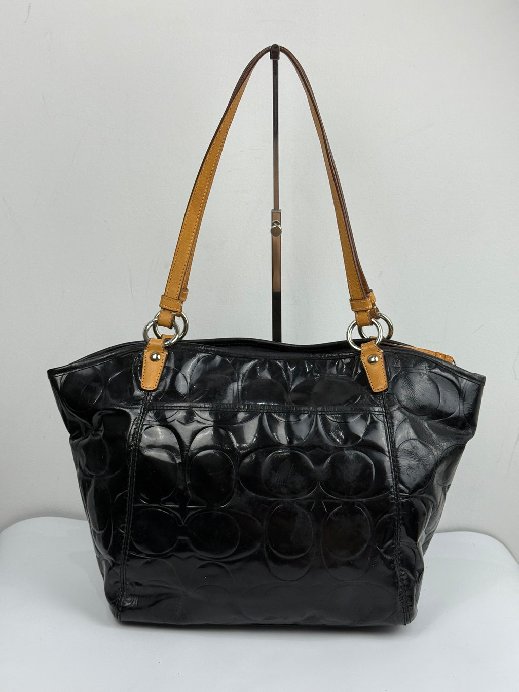 Vintage Coach Leah Black Patent Leather Bag Coach Shoulder Bag 00s Y2K
