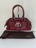 Vintage Coach Soho Mini Boston Bag Burgundy Bordeaux Leather Handbag 00s Y2K