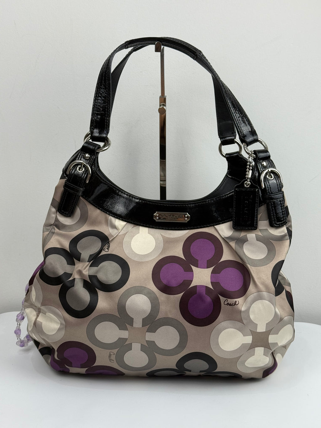 Vintage Coach Soho Lynn Shoulder Bag Optic Print Signature Hobo Bag 00s Y2K
