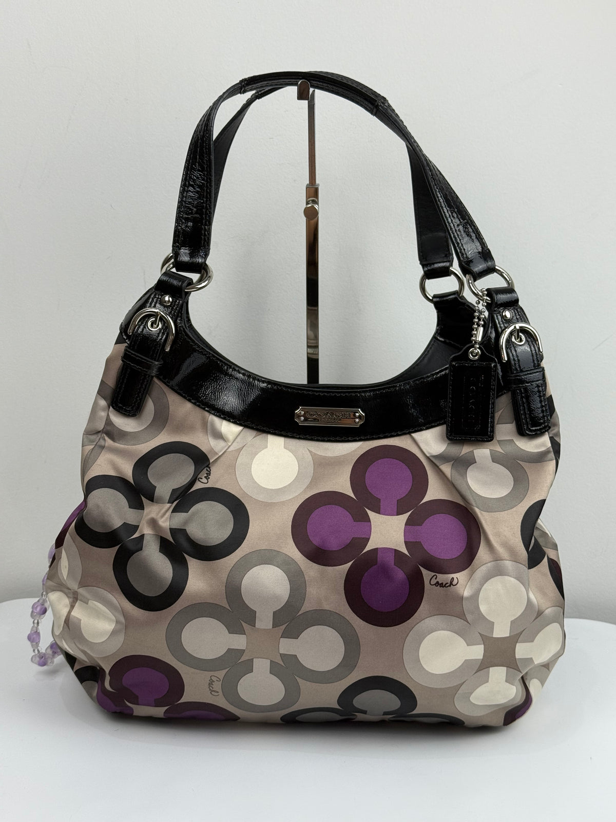 Vintage Coach Soho Lynn Shoulder Bag Optic Print Signature Hobo Bag 00s Y2K