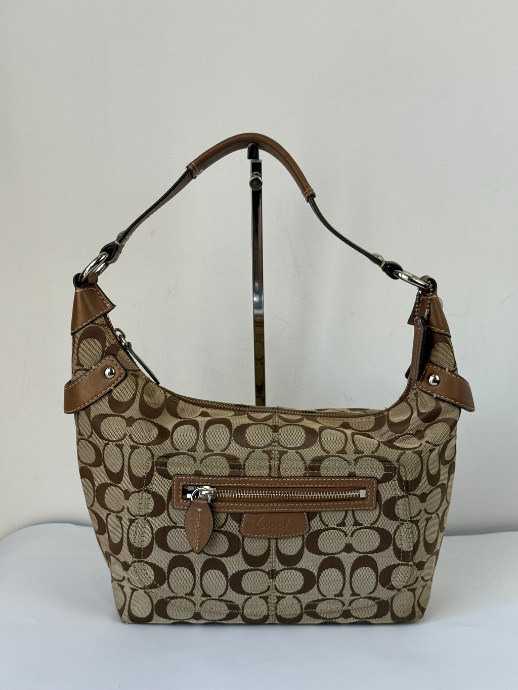 Vintage Coach Penelope Soho Hobo Bag Brown Signature Shoulder Bag 00s Y2K
