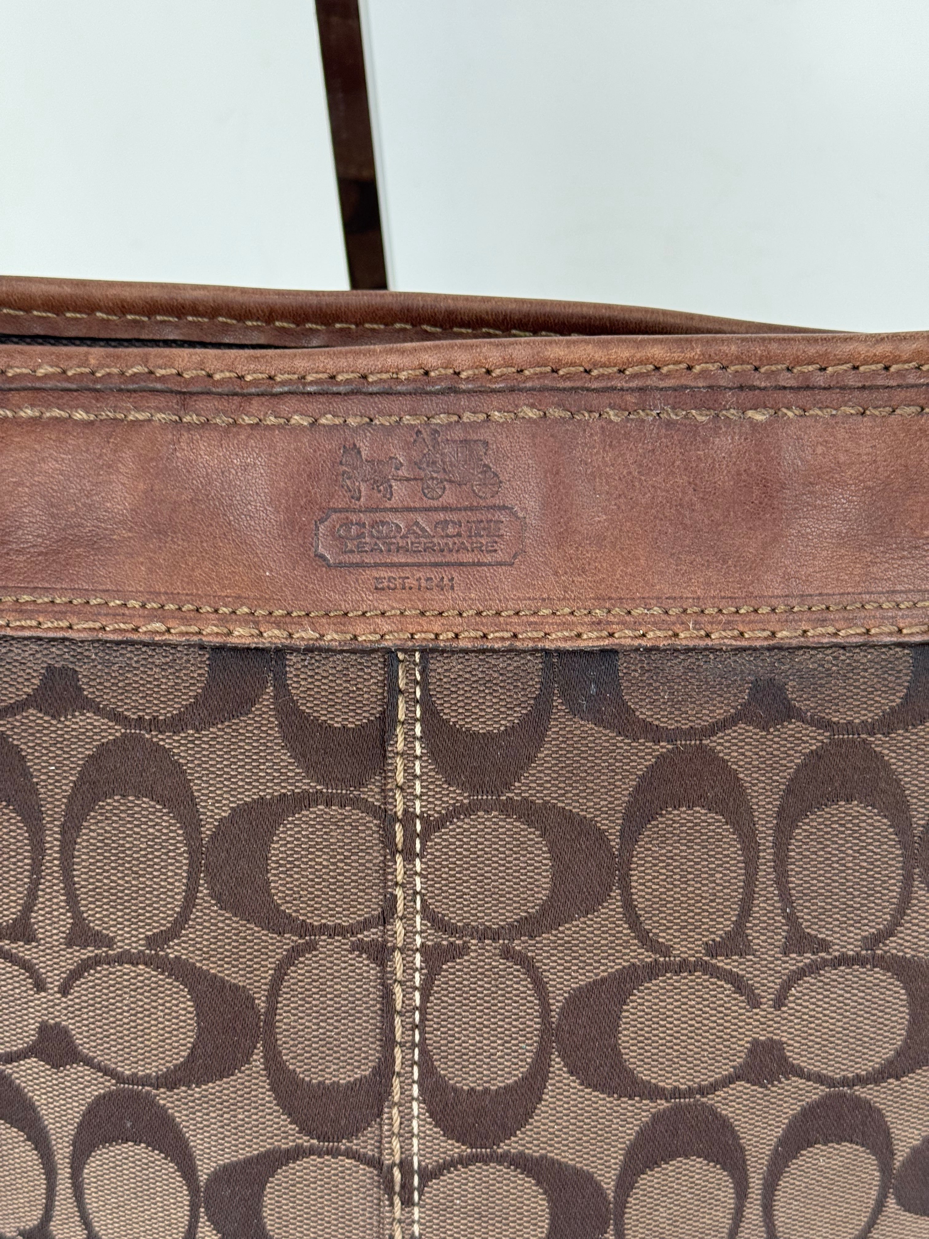 Vintage Coach Bleecker Brown Bucket Bag Coach Signature Y2K Shoulder Bag