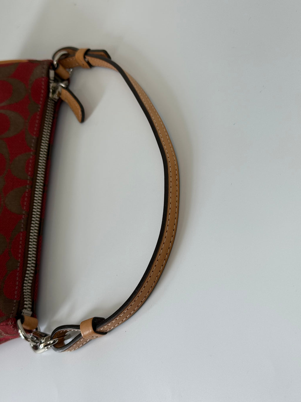 Vintage Coach Signature Demi Bag Coach Red Black Canvas Small Handbag 00s Y2K