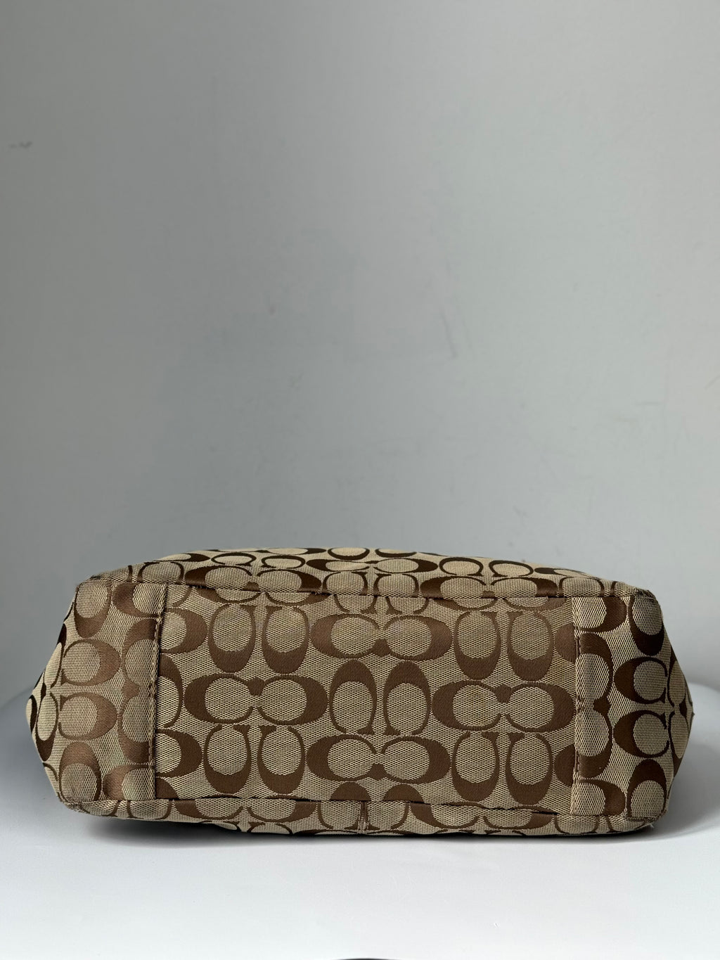 Vintage Coach Signature Taylor Tote Bag Camel Brown Coach Canvas Shoulder Bag Y2K