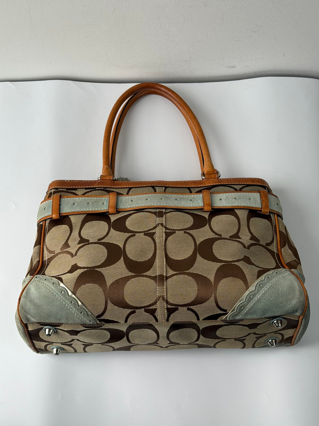 Super Rare Vintage Coach Signature Fish & Coral Appliqué Bag Coach Hampton Leather Satchel Handbag 00s Y2K