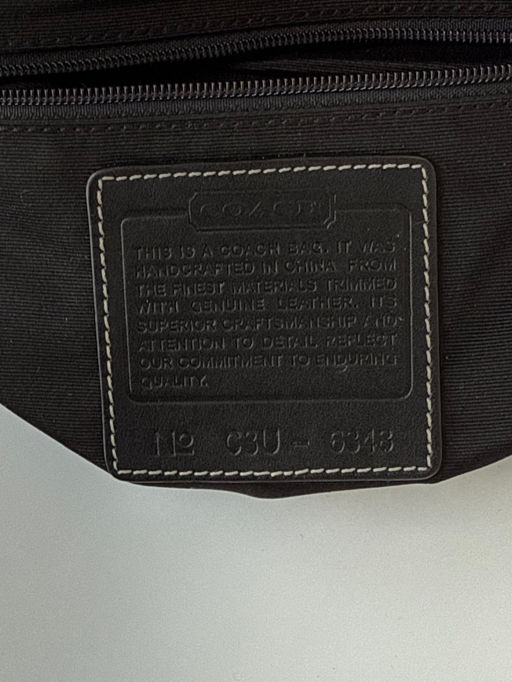 Vintage Coach Demi Clip Bag Grey and Black Signature Canvas Shoulder Bag Y2K