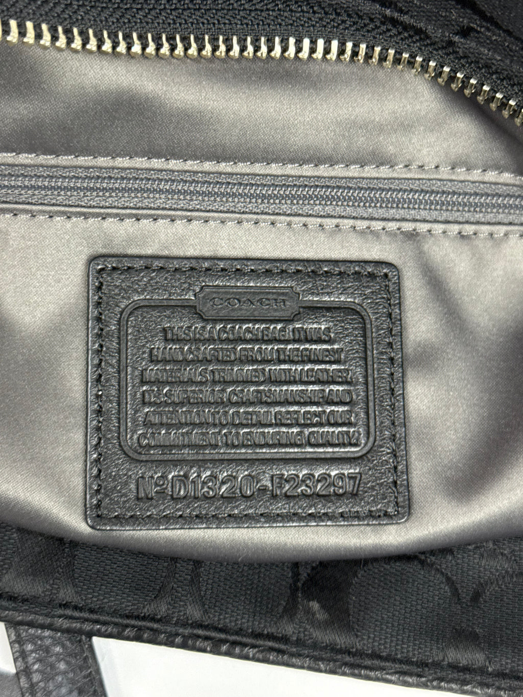 Vintage Coach Park Signature Carrie Tote Bag Black Coach Canvas Handbag 00s Y2K