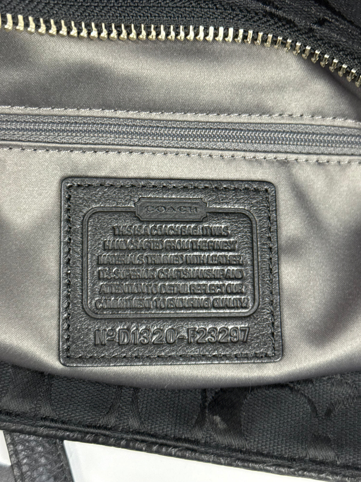 Vintage Coach Park Signature Carrie Tote Bag Black Coach Canvas Handbag 00s Y2K