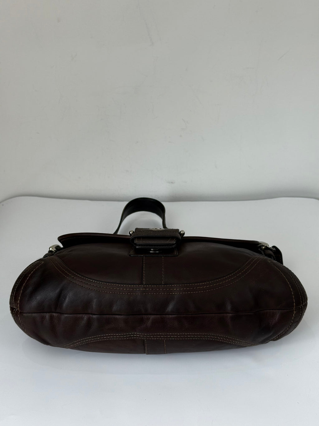 Vintage Coach Dark Brown Soho Shoulder Bag Coach Leather Handbag 00s Y2K
