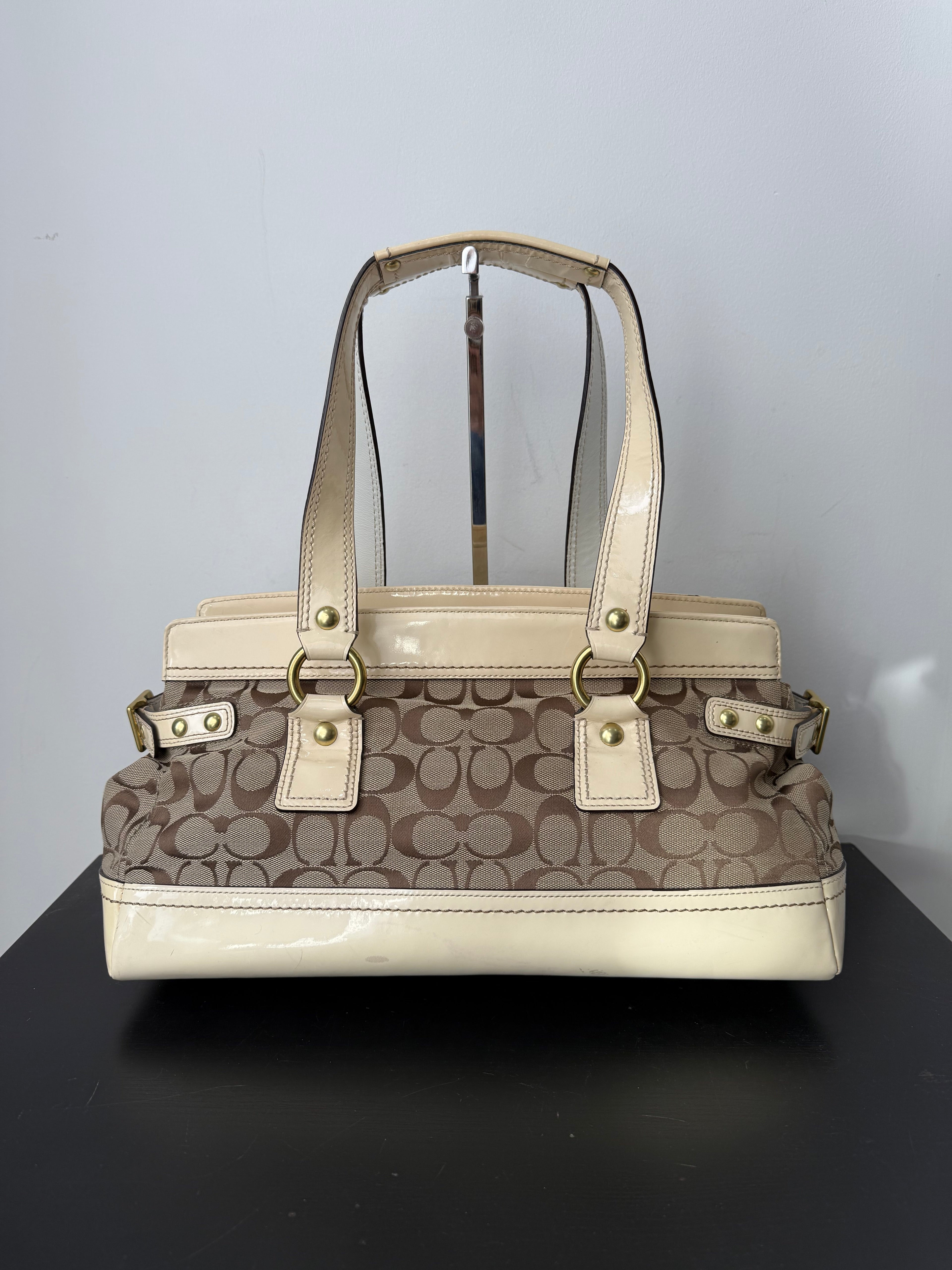 Rare Coach 65th Anniversary Legacy Bag Limited Edition Satchel Bag Enamel Leather Bag 00s Y2K HandBag