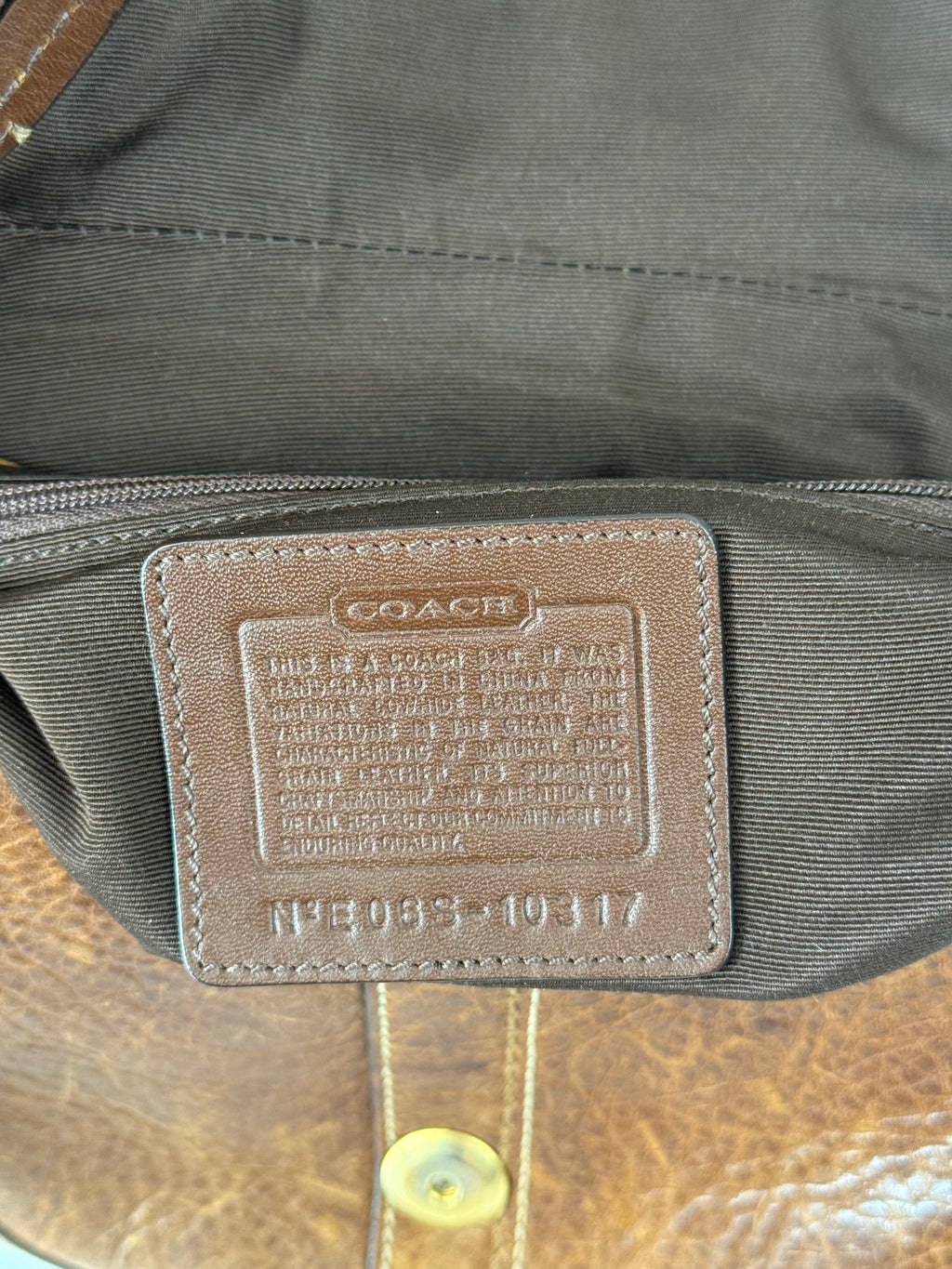 Vintage Coach Brown Soho Shoulder Bag Coach Calf Leather Handbag 00s Y2K