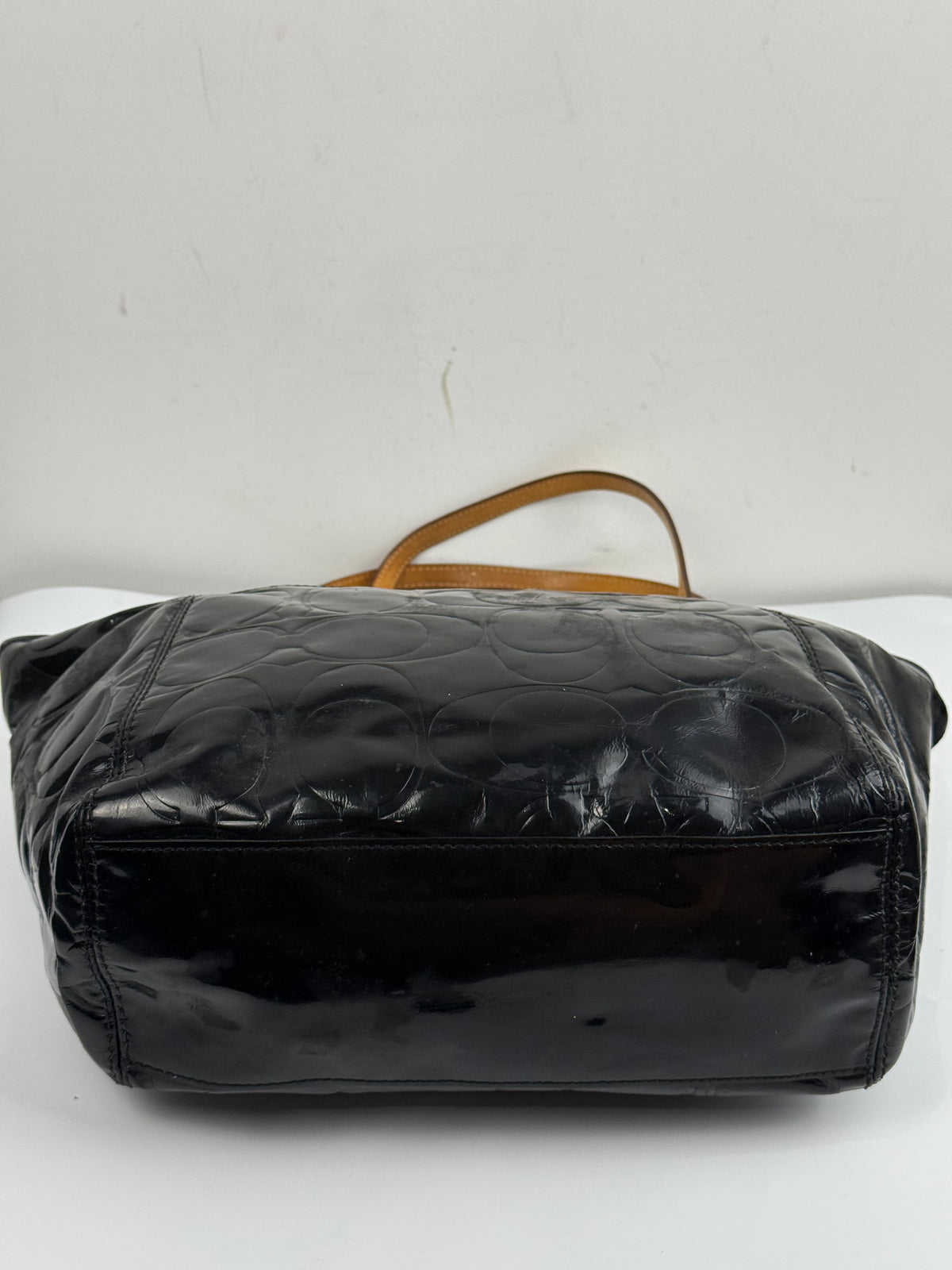 Vintage Coach Leah Black Patent Leather Bag Coach Shoulder Bag 00s Y2K