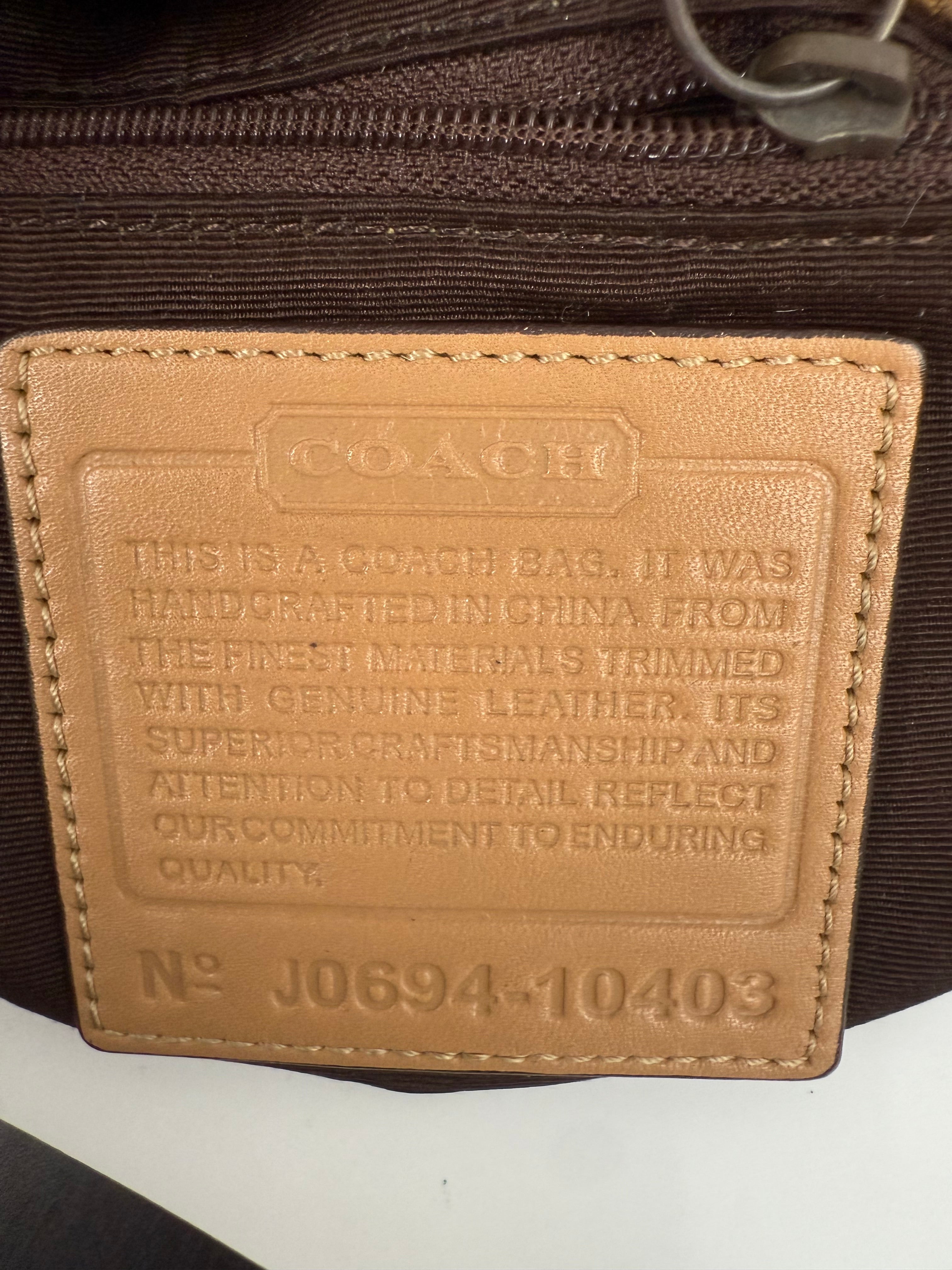 Vintage Coach Bleecker Brown/Tan Bucket Bag Coach Signature Y2K Shoulder Bag