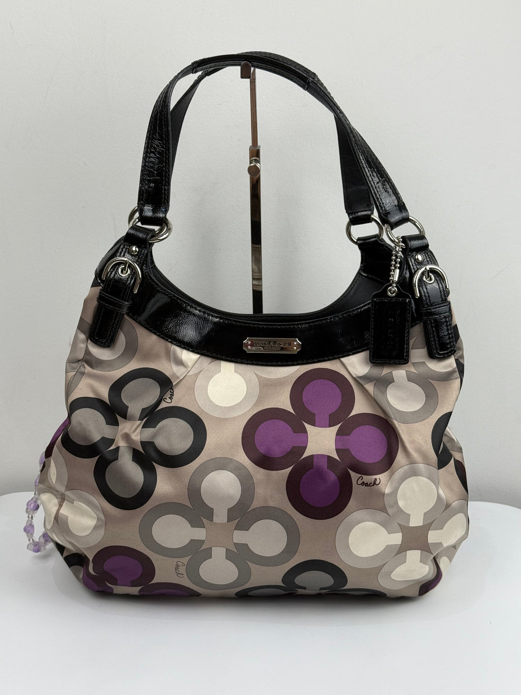 Vintage Coach Soho Lynn Shoulder Bag Optic Print Signature Hobo Bag 00s Y2K