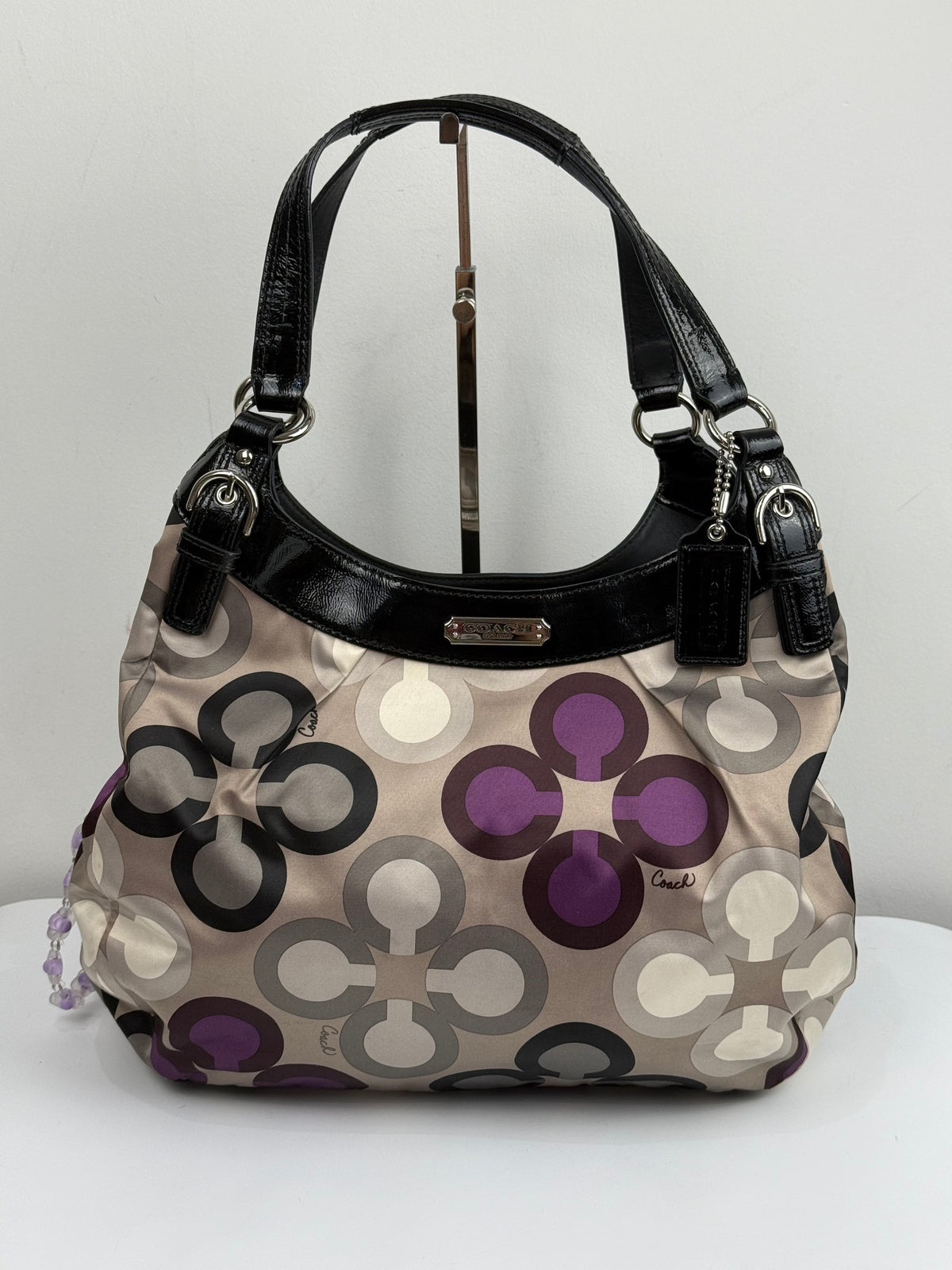 Vintage Coach Soho Lynn Shoulder Bag Optic Print Signature Hobo Bag 00s Y2K