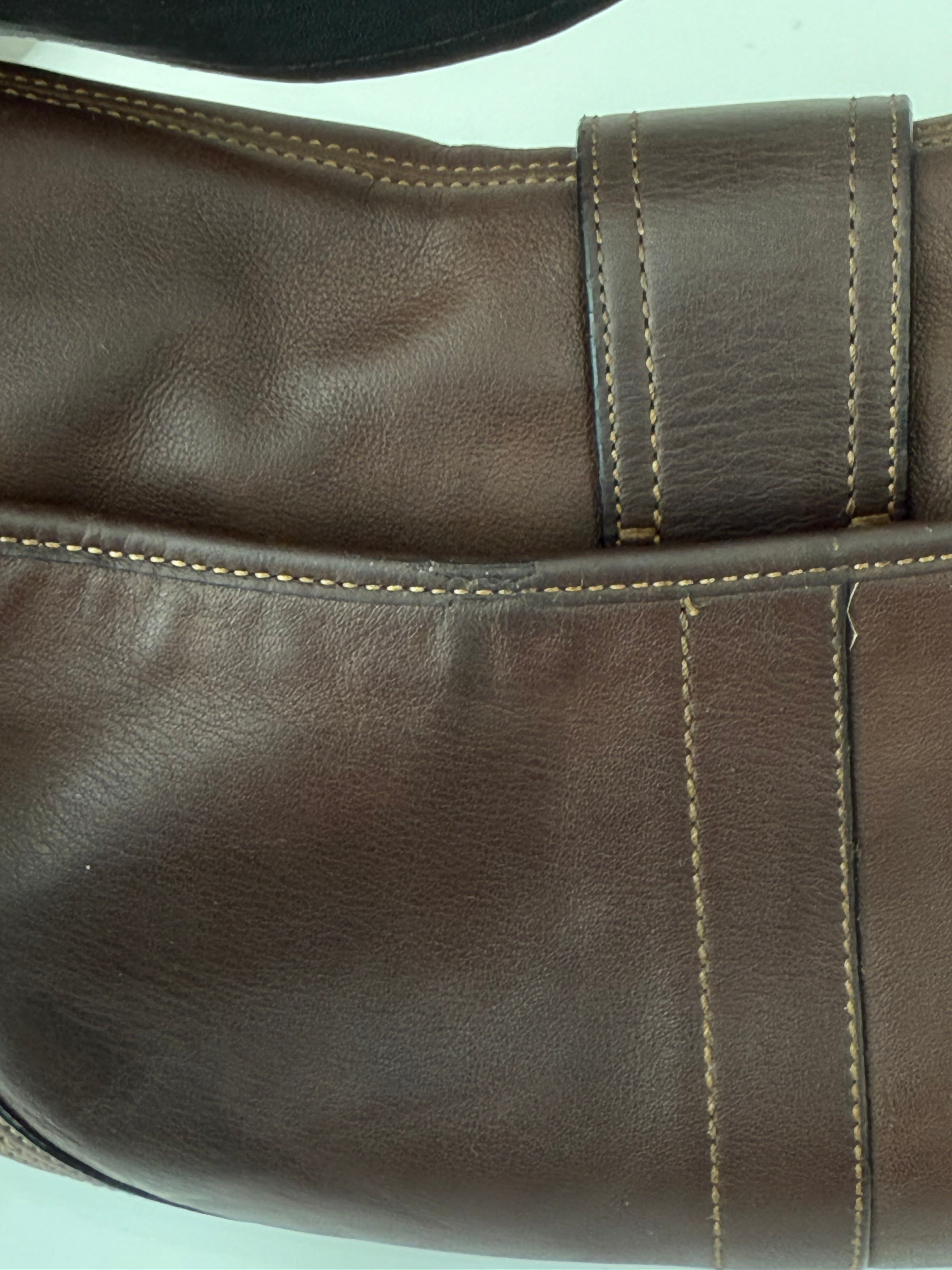Vintage Coach Dark Brown Soho Shoulder Bag Coach Leather Handbag 00s Y2K