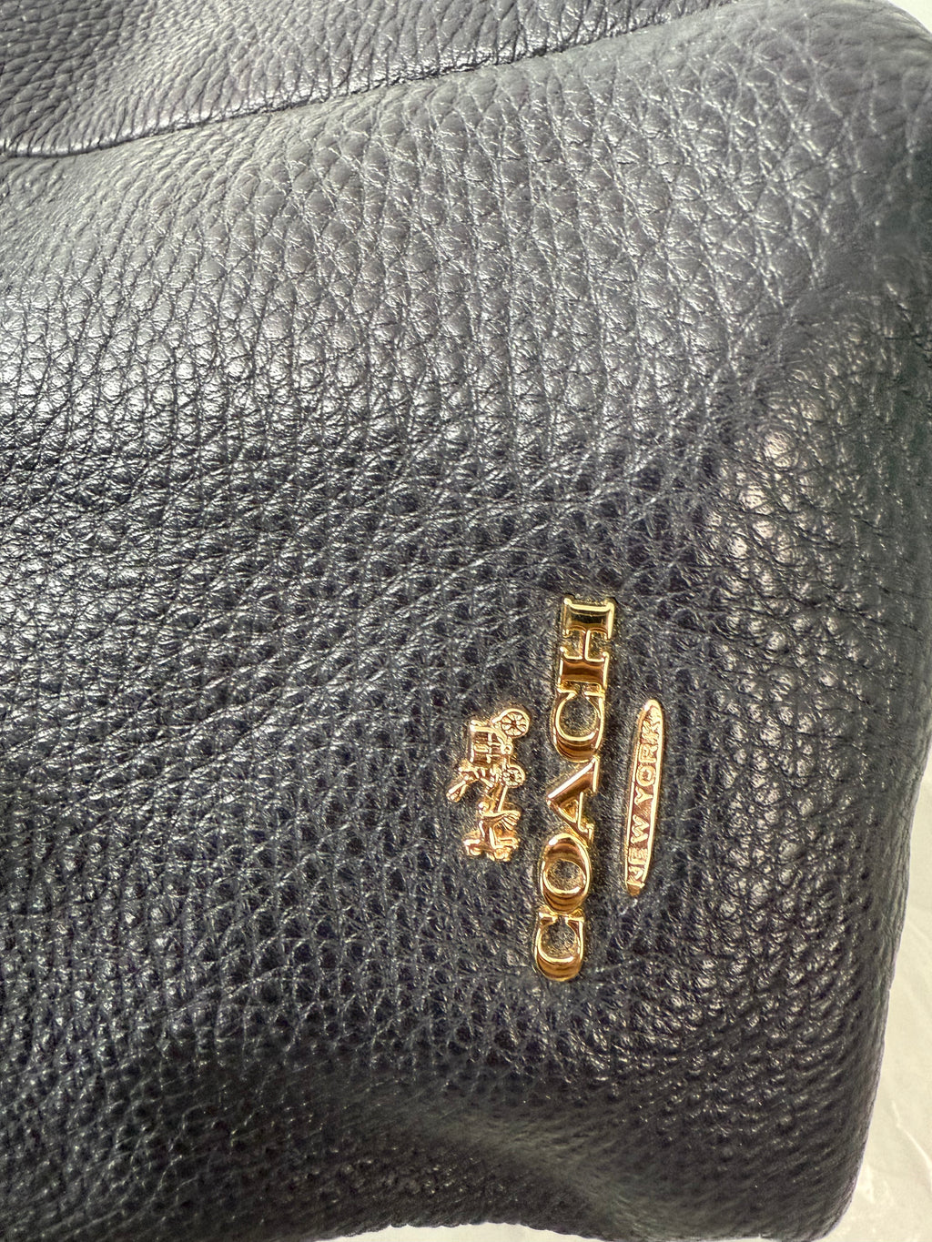 Vintage Coach Shoulder Bag 00s Y2K Coach Madison Phoebe Black Pebbled Leather Bag