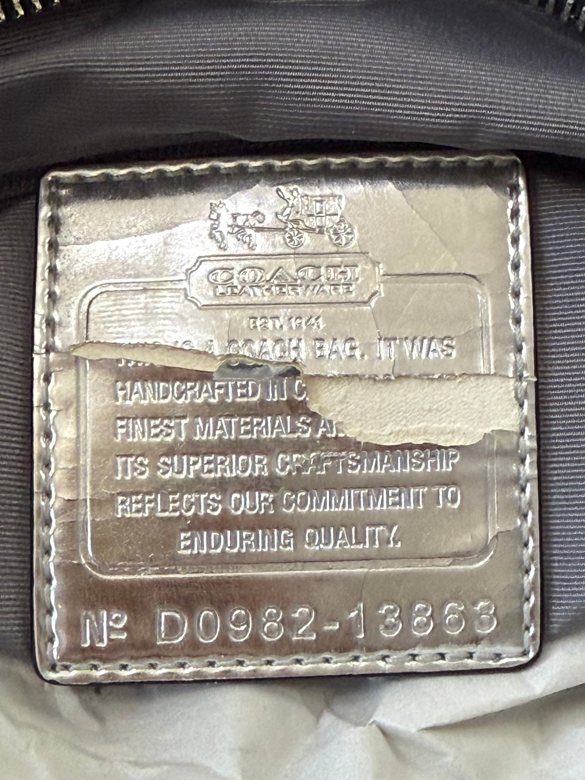Vintage Coach Maddison Op Art Satchel Bag Black Signature Canvas Handbag 00s Y2K