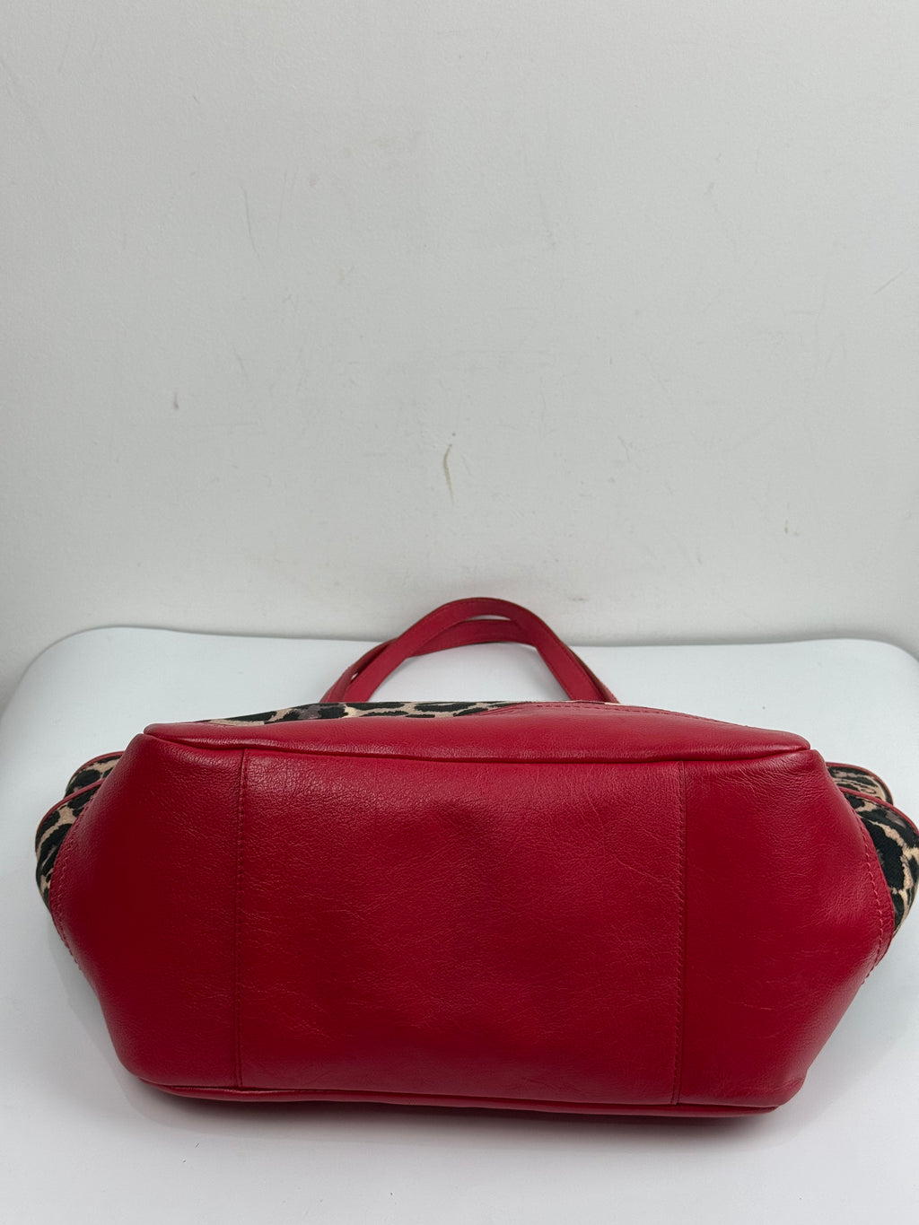 Vintage Coach Ocelot Leopard Print Park Tote Bag Canvas Handbag 00s Y2K