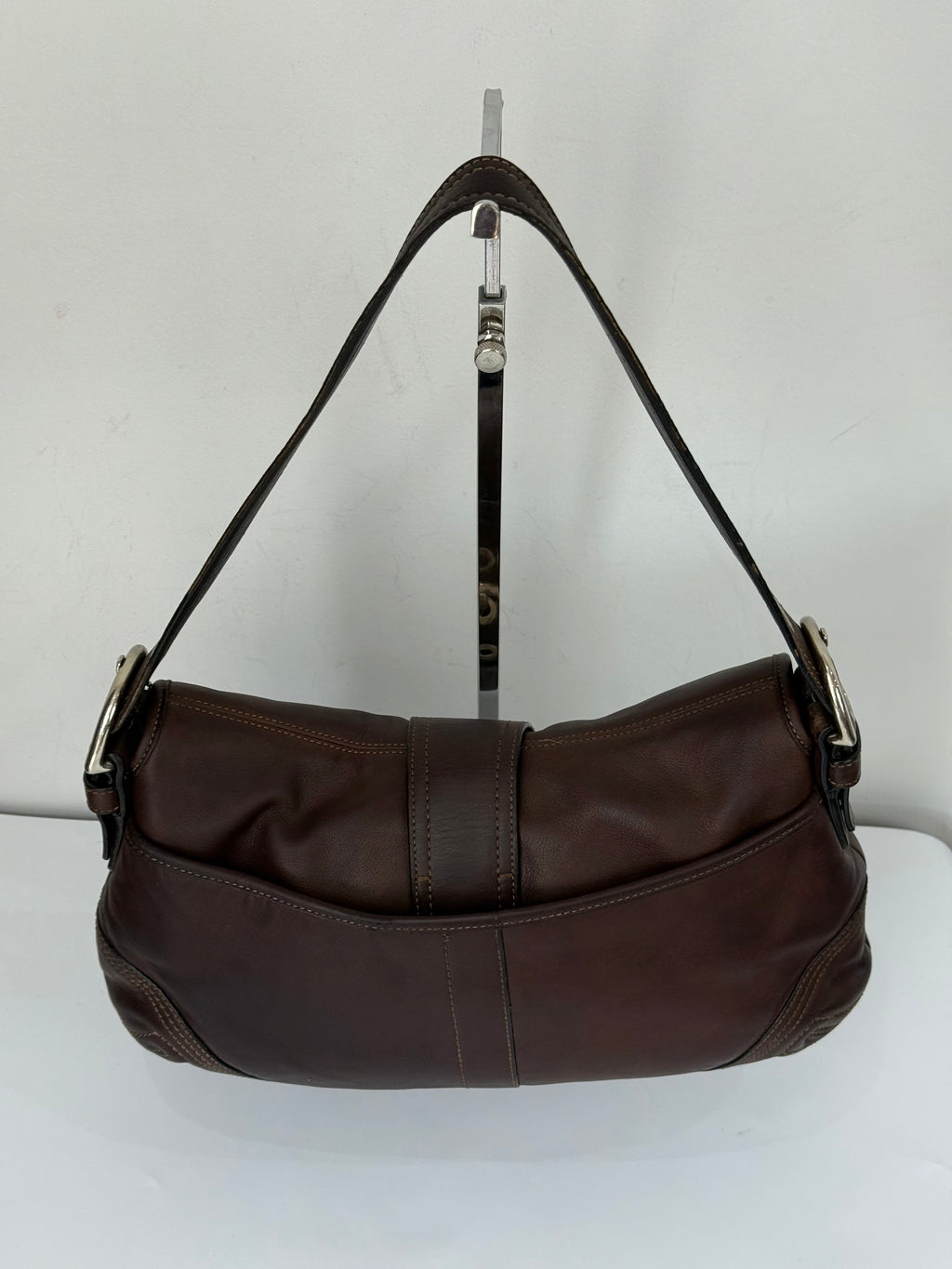 Vintage Coach Dark Brown Soho Shoulder Bag Coach Leather Handbag 00s Y2K