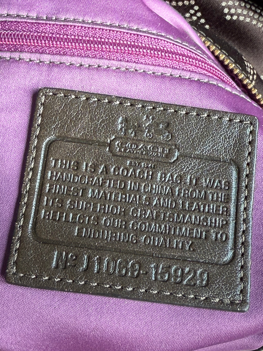 Vintage Coach Maddison Dotted Op-Art Convertible Hobo Bag Brown Signature Bag