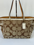 Vintage Coach Signature Tote Bag Coach Brown & Beige Handbag 00s Y2K