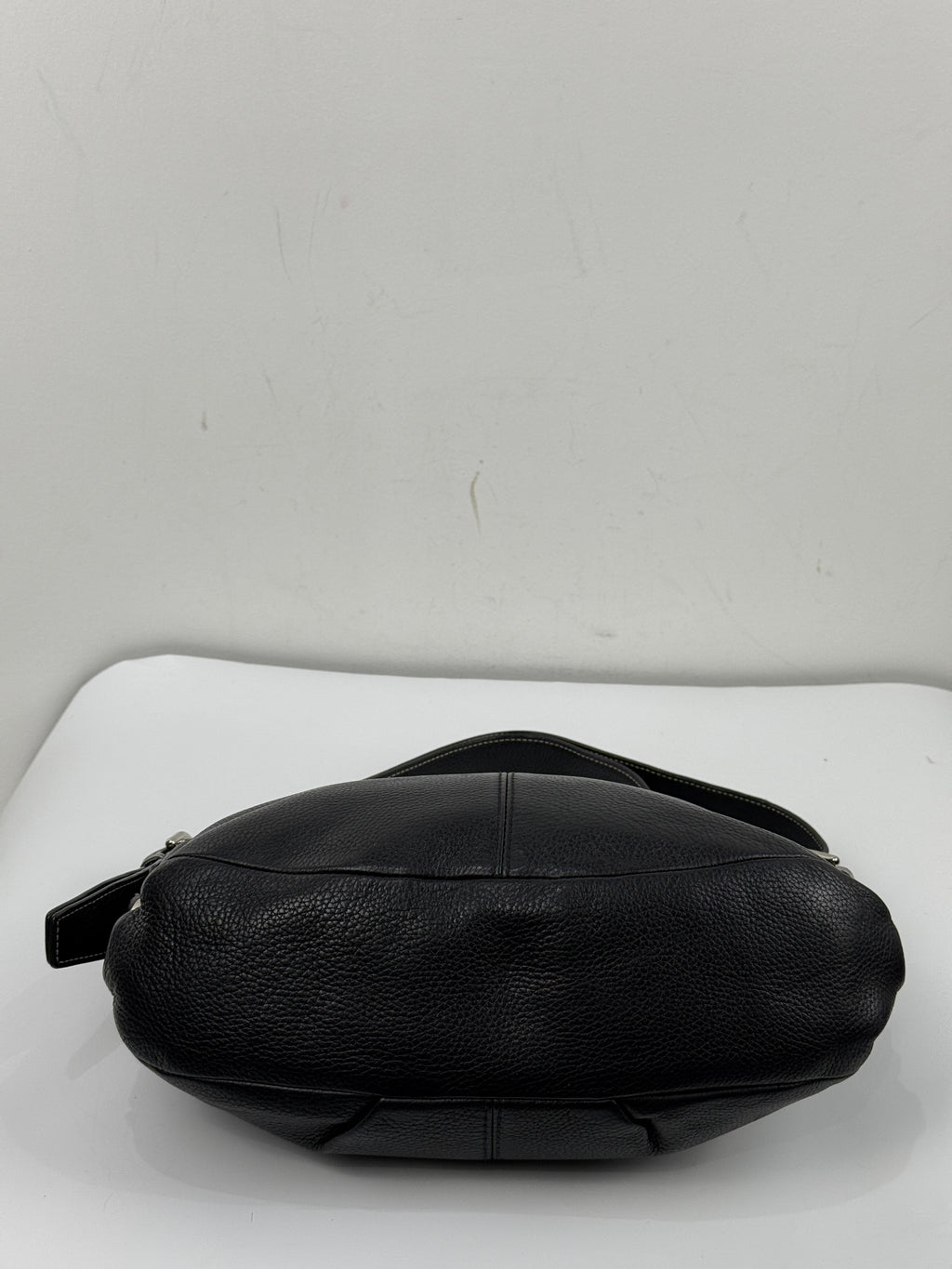 Vintage Coach Black Pebble Leather TurnLock Shoulder Bag Coach Crossbody Bag 00s Y2K